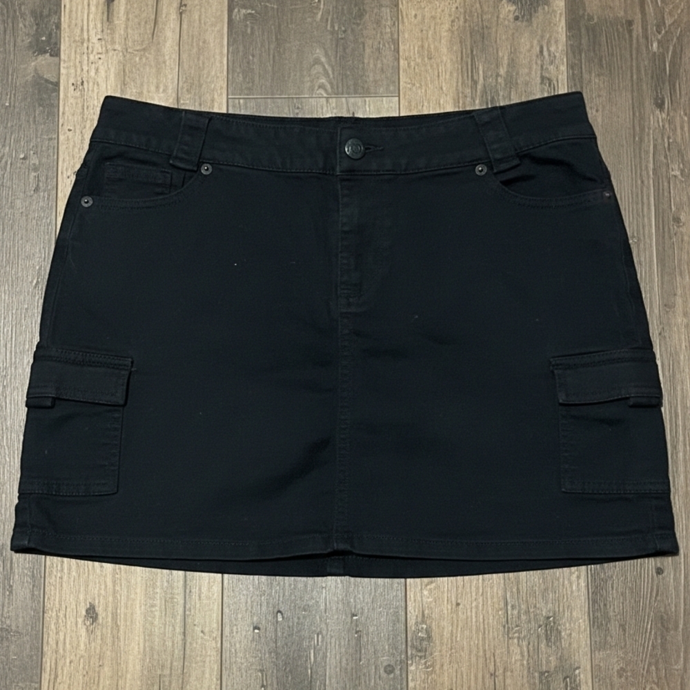 Blue Spice Black Mini Cargo Skirt